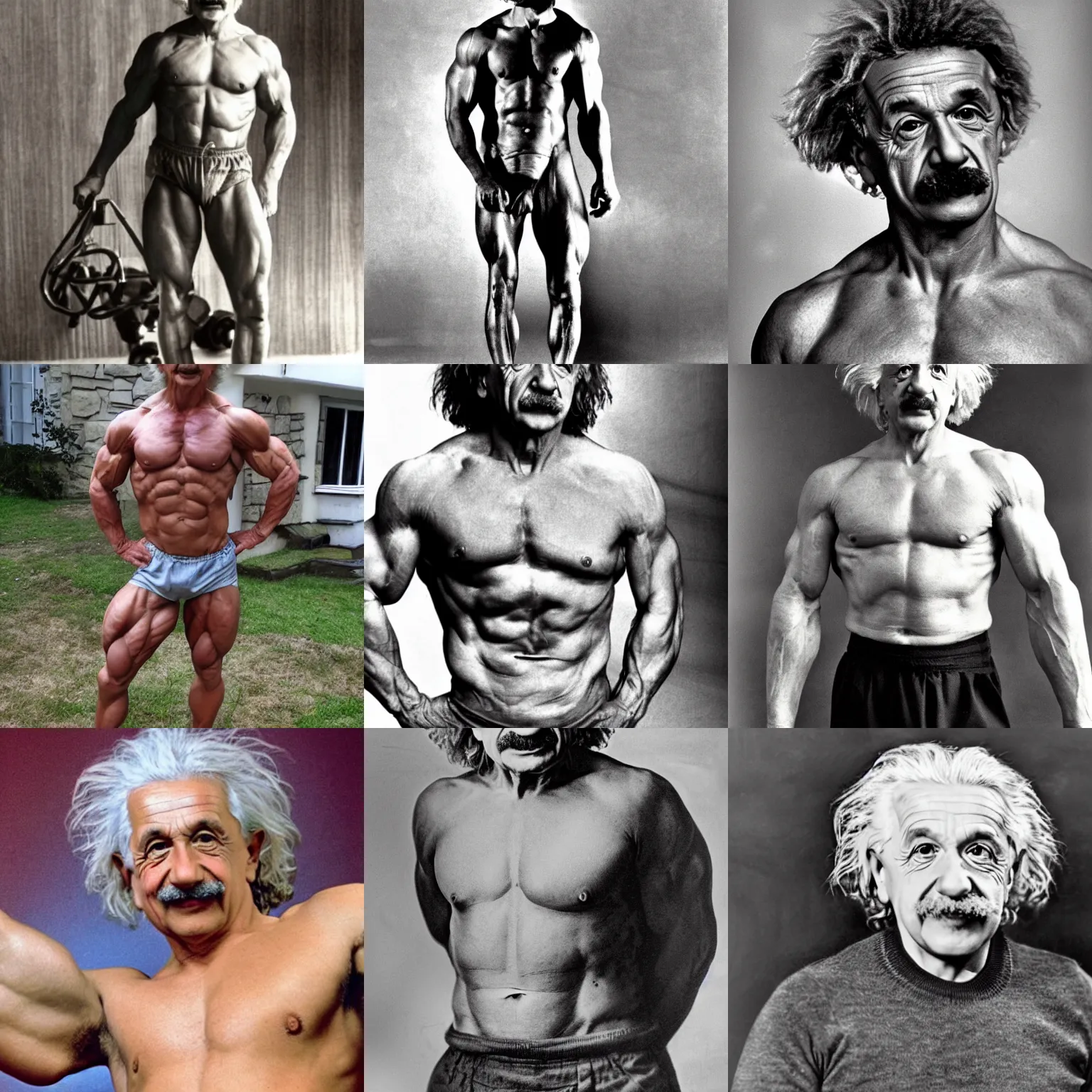 Prompt: Muscular Albert Einstein