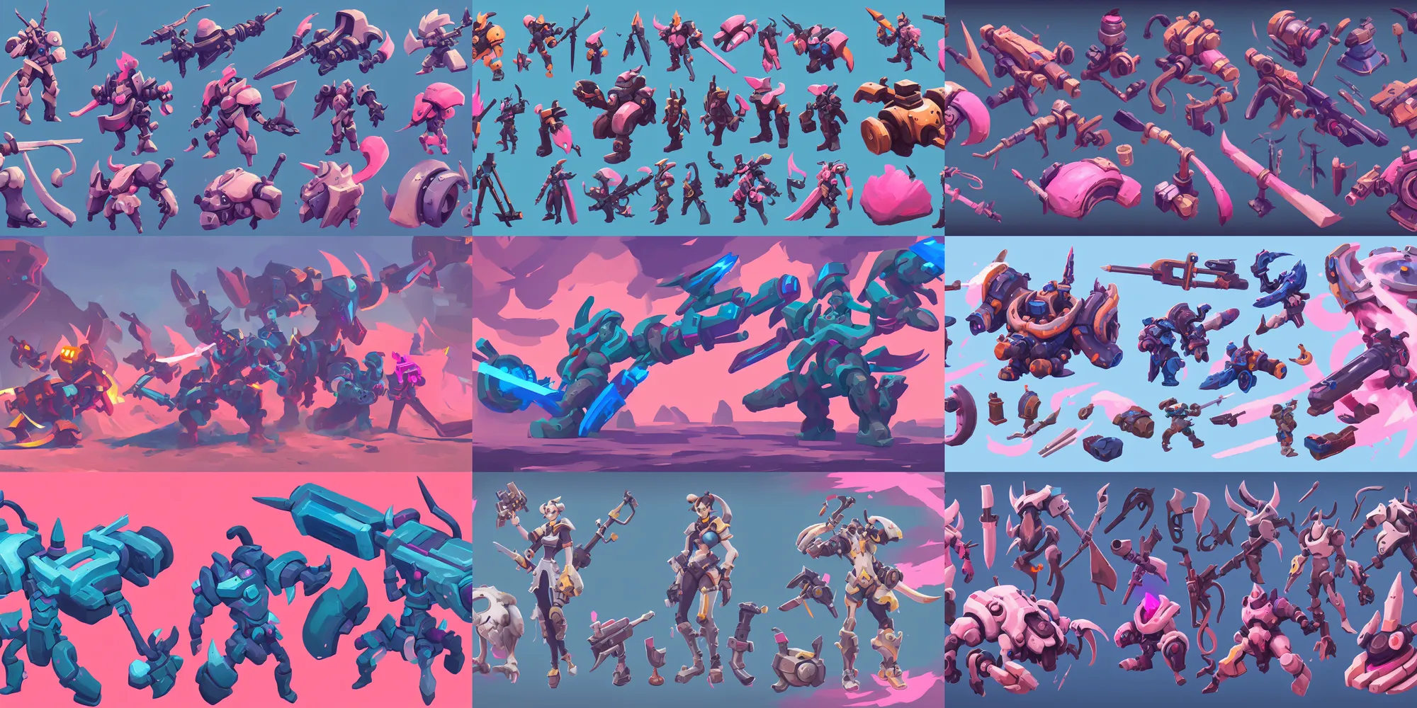 Prompt: game asset of engine, in gouache detailed paintings, props, stylized, 2 d sprites, kitbash, arcane, overwatch, blue and pink color scheme, 8 k, close up