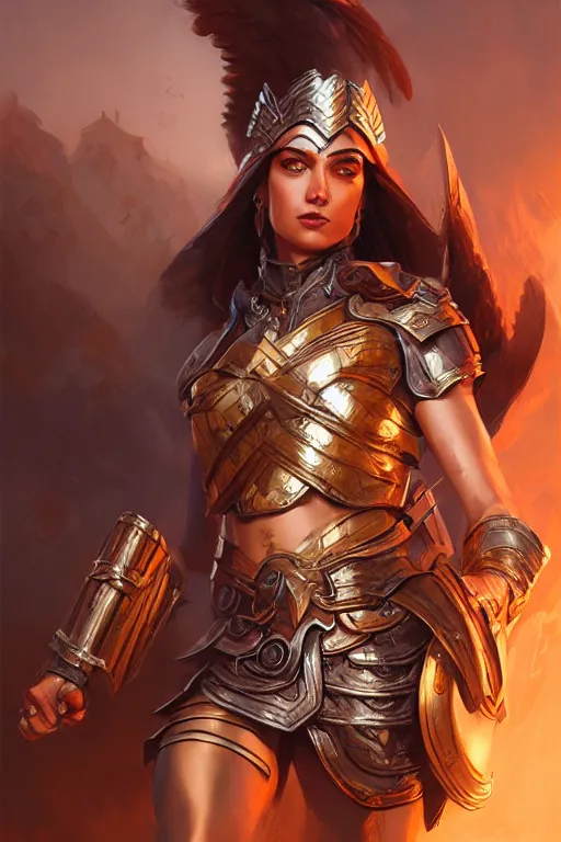 Image similar to amazon valkyrie athena, d & d, fantasy, portrait, highly detailed, headshot, digital painting, trending on artstation, concept art, sharp focus, illustration, art by artgerm and greg rutkowski and magali villeneuve