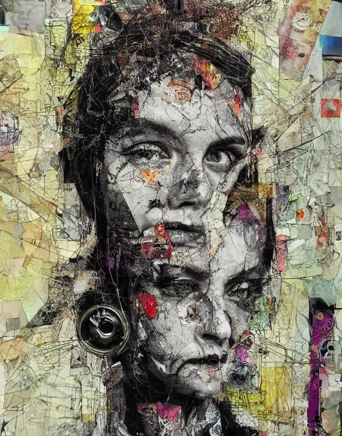 Image similar to you are prey of your sins detailed mixed media collage, conteporary art, punk art, realistic face, photorealistic, expressionism, masterpiece, perfect composition, spectacular quality, intricate oil sweeps