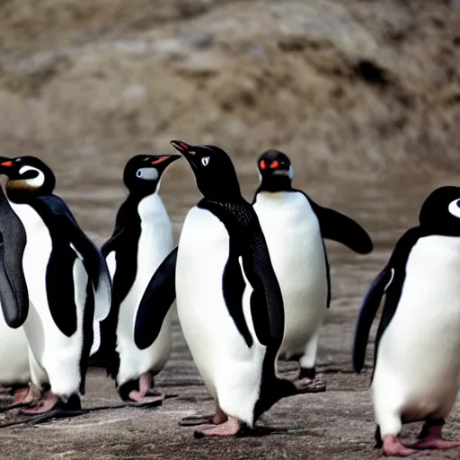 Image similar to human - like penguins