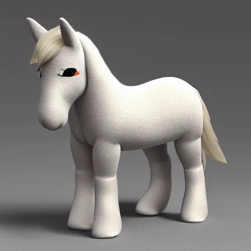 Prompt: cute fumo plush of an equine, bokeh, anime girl, vray