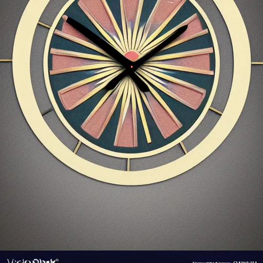 Image similar to art deco design for a wall clock