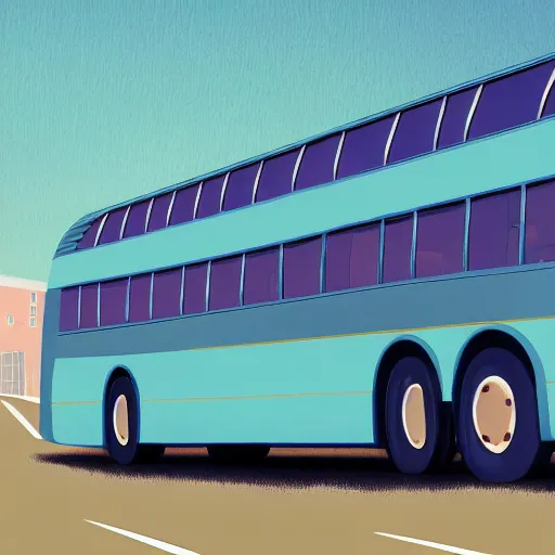 Image similar to The bus from speed, illustration, detailed, 4k