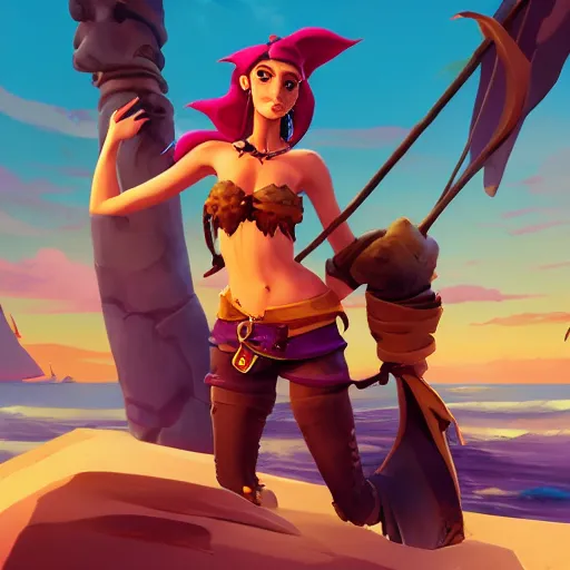 Image similar to jack the pirate mermaid on sea of thieves game avatar hero, behance hd by jesper ejsing, by rhads, makoto shinkai and lois van baarle, ilya kuvshinov, rossdraws global illumination