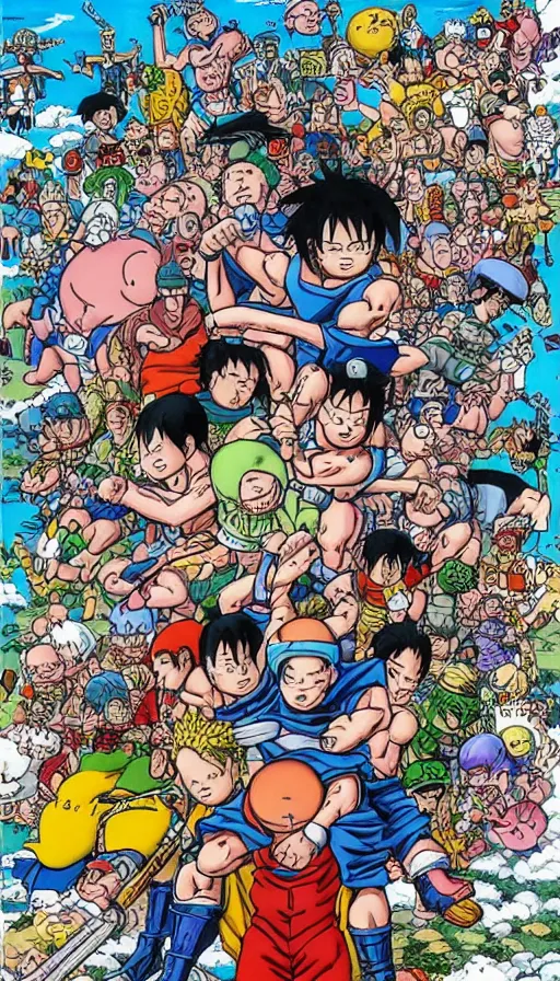 Image similar to the end of the world, by akira toriyama