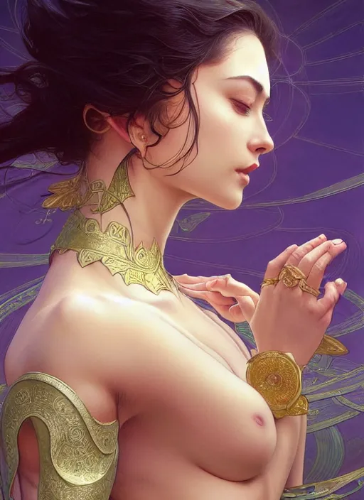 Image similar to perfectly detailed lotus!!! blessed by nature with ever - increasing physical mental perfection, symmetrical! intricate, sensual features, highly detailed, biblical divine holy perfection!! digital painting, artstation, concept art, smooth, sharp focus, illustration, art by artgerm and greg rutkowski and alphonse mucha