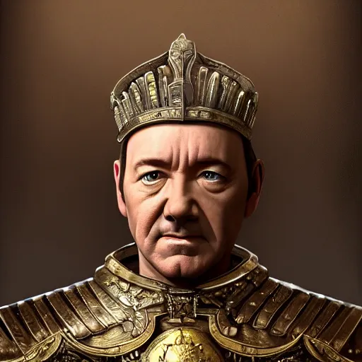 Image similar to Kevin Spacey as a Roman Emperor, highly detailed, digital painting, Trending on artstation , HD quality, by Glenn Rane and Samwise Didier, dramatic light, octane