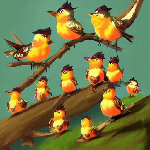 Image similar to Army of Prinnies, digital art, Artstation