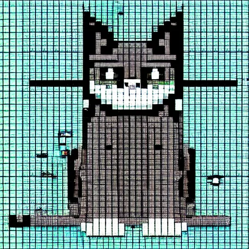 Prompt: cat in pixel art gameboy