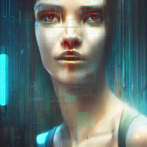 Image similar to cyberpunk portrait photprealism cyborg digital art, golden ratio, art canvas, award winning, masterpiece trending on artstation 8 k 1 5 0 mpx