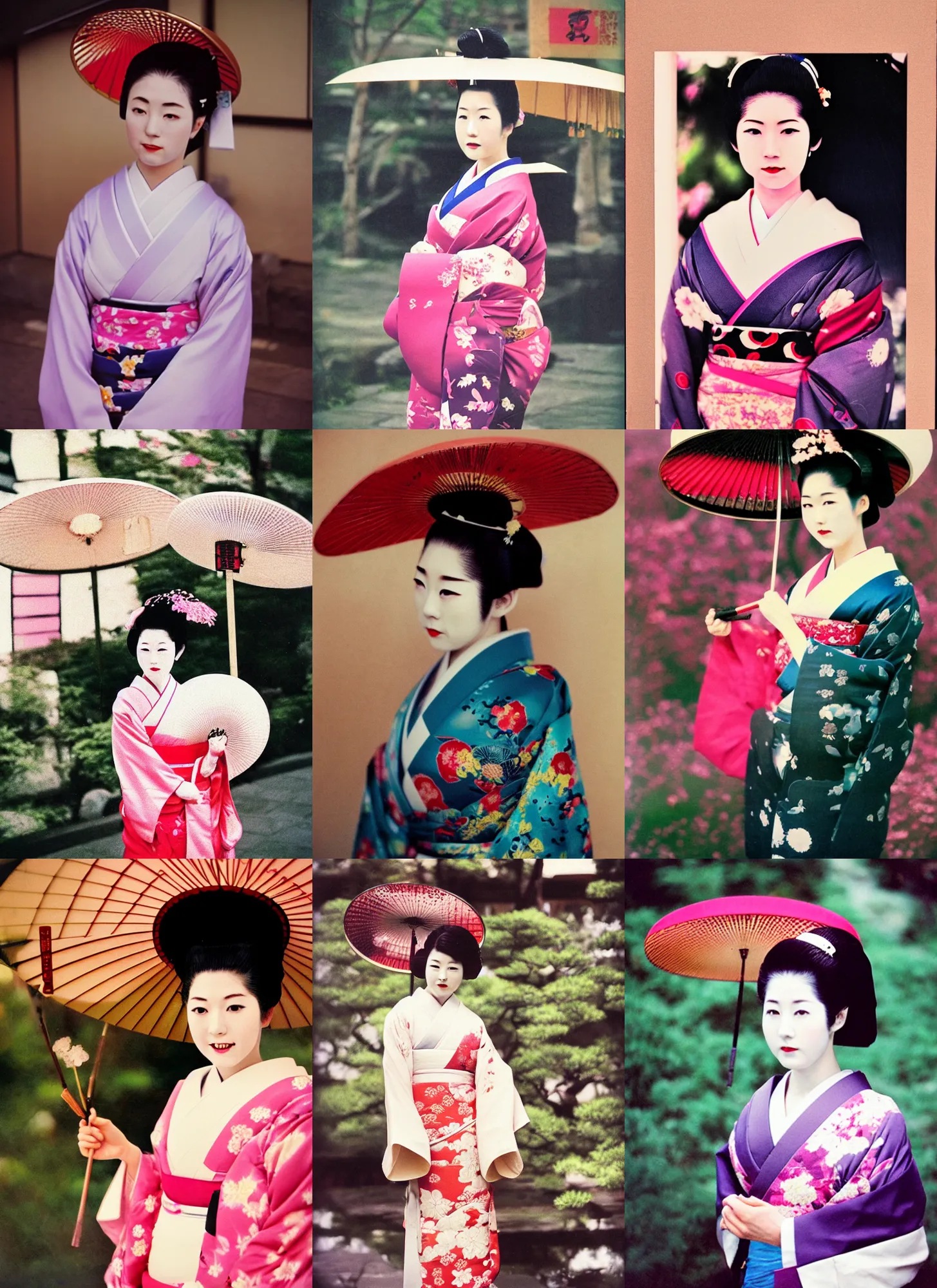 Prompt: Portrait Photograph of a Japanese Geisha Kodak Hawkeye Super Color