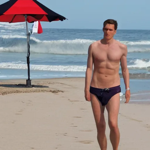 Image similar to Jerma985 On the beach in bikini