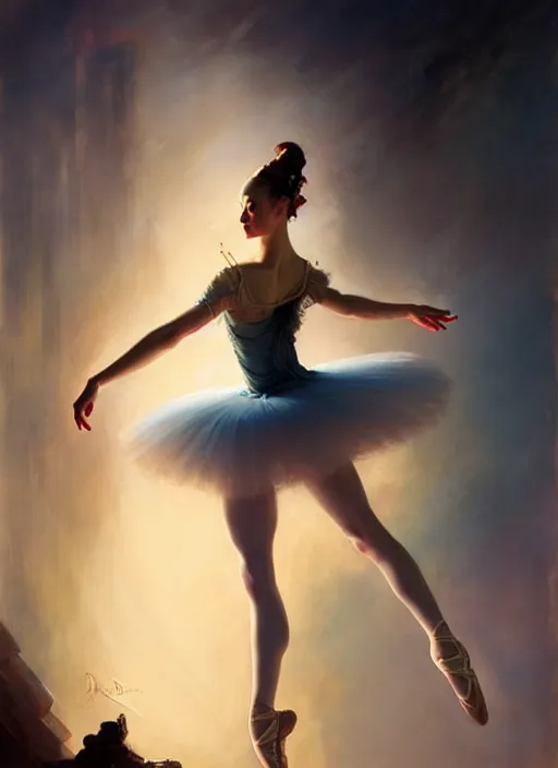 Image similar to prima ballerina by bayard wu, anna podedworna, gaston bussiere, greg rutkowski