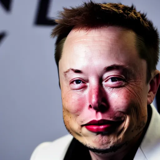 Image similar to elon musk crying after realizing the joke is on him. cinematic 8 k, depth of field, bokeh.