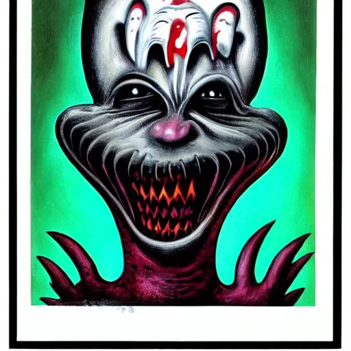 Prompt: a gothic surrealism painting of a melting face by dr seuss, | demonic | horror themed