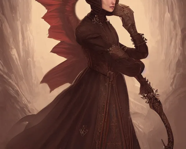 Image similar to The unhealthy, predictable, cruel nun who is estranged nobility, , fantasy art, illustration, epic, fantasy, intricate, elgant, highly detailed, digital painting, artstation, concept art, smooth, sharp focus, in teh style of tony start