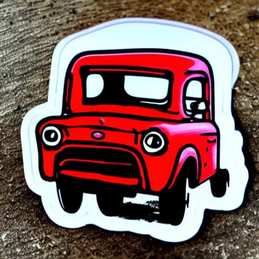 Image similar to cute sticker of an old truck