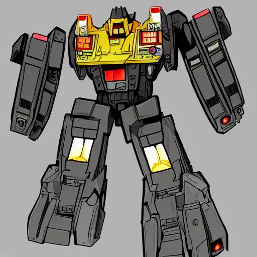 Image similar to trasformers autobot digital art anime