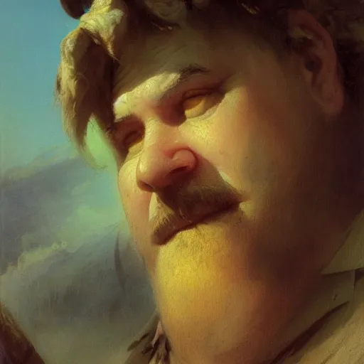 Image similar to art by ivan aivazovsky and syd mead and moebius and gaston bussiere and roger dean and pieter claesz and paul delaroche and alma tadema and aelbert cuyp and willem claesz, a fantasy cinematic close up shot of a dwarf berserker firghting, warhammer, dnd, last stand