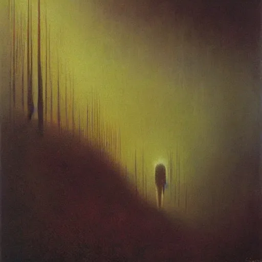 Image similar to painting by artist zdzislaw beksinski