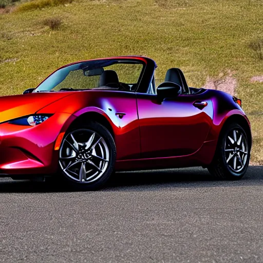 Image similar to 105mm photo of car full view mid distance photograph Mazda Miata from 2020