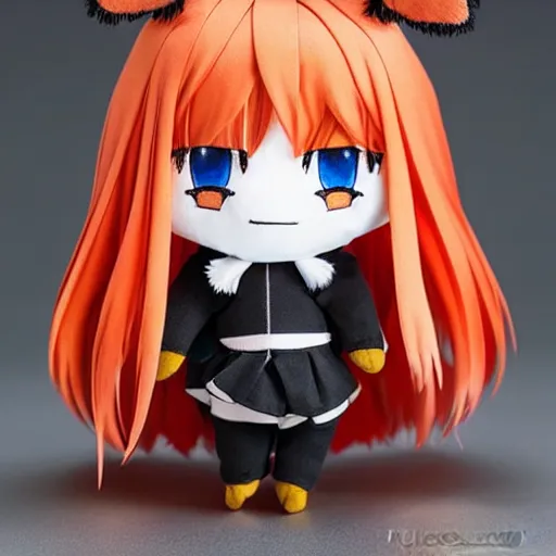 Prompt: cute chibi fumo plush of the party bruiser who deals out unimaginable DPS