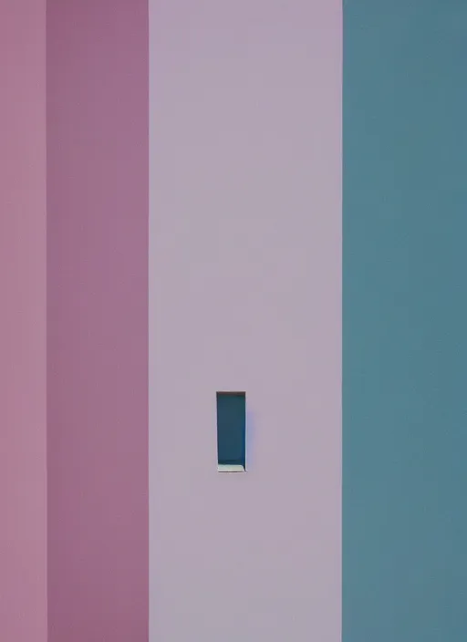 Prompt: “ minimal architecture photography, pastel colors, film grain, medium format, photography by rory gardiner ”