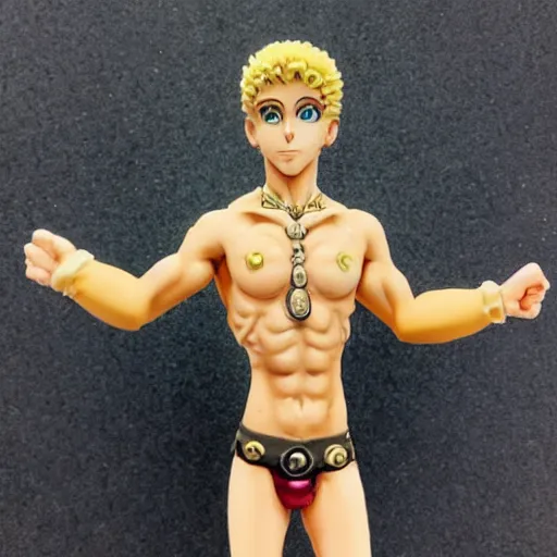 Prompt: giorno giovanna from jojo's bizarre adventure crucified