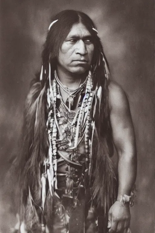 Image similar to Photo of Native American indian man Boris Johnson, portrait, skilled warrior of the Apache, ancient, realistic, detailed, Emma Watson