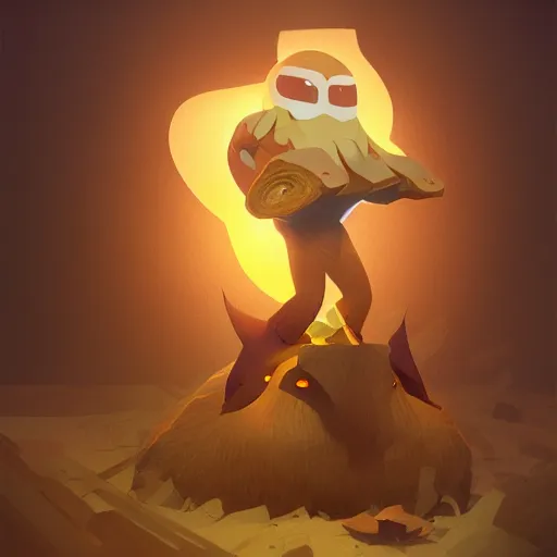 Image similar to portrait of mr viking cinnamon toast, bread type pokemon, strong pixar wheat bread warrior, volumetric lighting, dynamic composition, art by sachin teng and sergey kolesov and ruan jia and heng z, scifi, fantasy, hyper detailed, ultra realistic, sharp focus, wildlife photography, national geographic, octane render, concept art