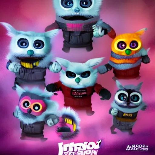 Image similar to invasion the furbies, artstation