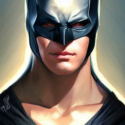 Prompt: portrait of young Batman, intricate, headshot, highly detailed, digital painting, artstation, concept art, sharp focus, cinematic lighting, illustration, art by artgerm and greg rutkowski, alphonse mucha, cgsociety