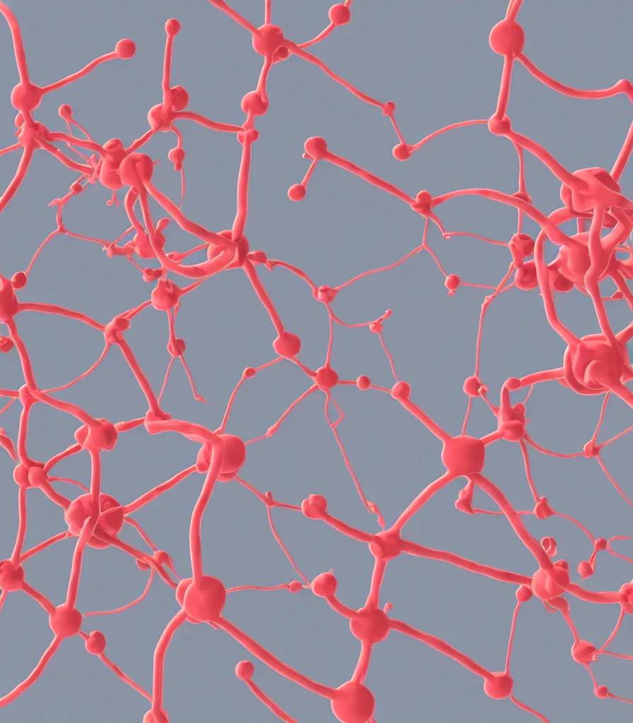 Prompt: distorted dopamine molecule 3 d