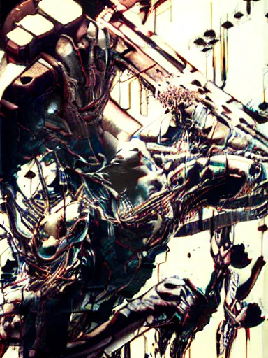 Image similar to a dream divided by zero : : hyperreal surrealism hypermaximal symbolism, paranoid critical method, glitchcore : : by artgerm, nychos, yoji shinkawa, todd mcfarlane — c 1 5