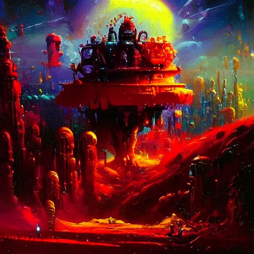 Image similar to an amazing piece of art by Paul Lehr