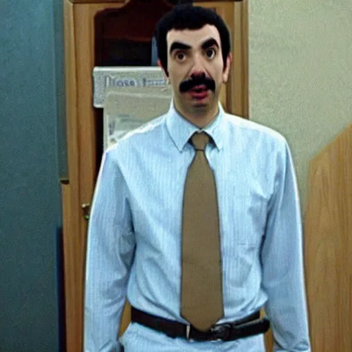 Image similar to “a still of Nathan Fielder as Borat in Borat (2007)”