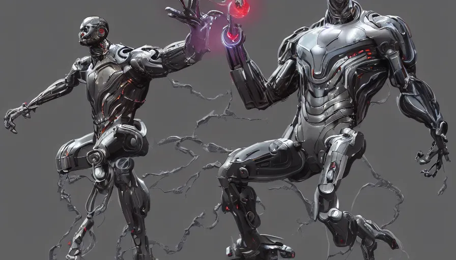 Image similar to environment concept art of statue of ultron by jama jurabaev, shaddy safadi, feng shu, neil blevins, very long shot, trending on artstation, high quality, brush stroke, for aaa game