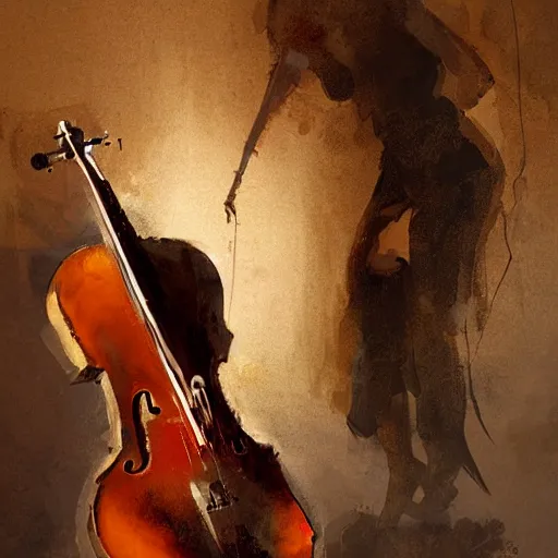 Image similar to body as a cello by greg rutkowski