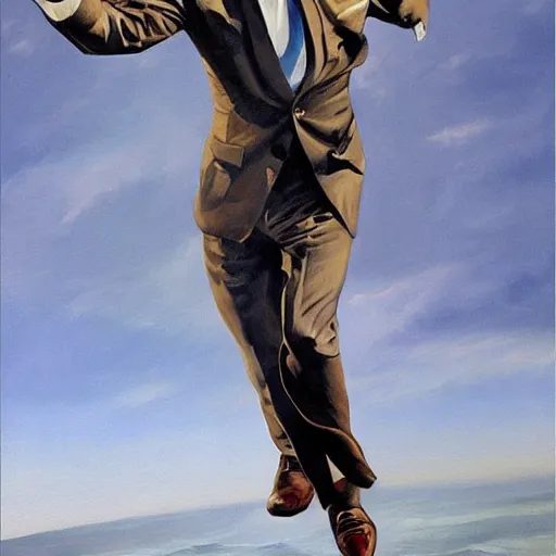 Image similar to painting of james bond, by Frank McCarthy