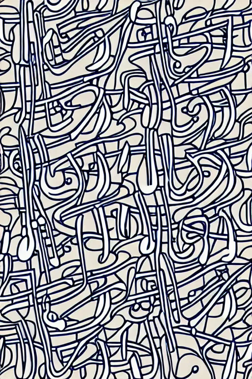 Prompt: seamless 2 d pattern of abstract musical instruments, highly detailed, designed by henri matisse, graphic design, 8 k, 4 k