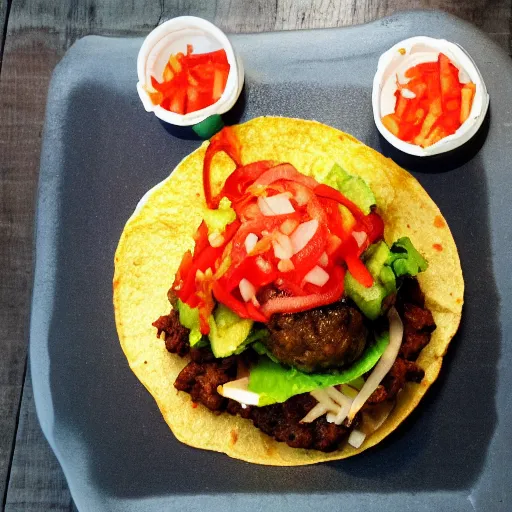 Image similar to taco burger