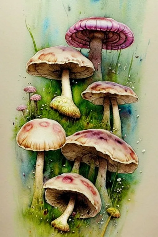 Image similar to soft muted colors!!!!!! ( ( ( ( ( ( watercolor giant flowers, giant mushrooms, moss granular dripping running. ) ) ) ) ) ) ) ) by jean baptiste monge!!!!!!!!!!!!!!!!!!!!!!!!!!!!!!