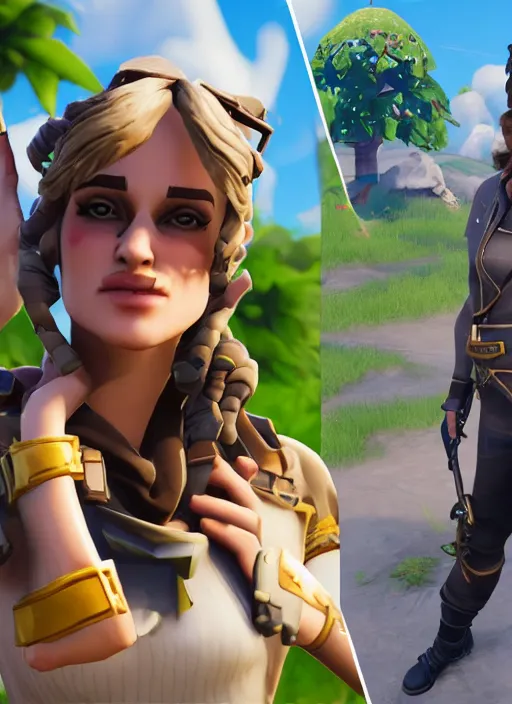 Prompt: this is the new keira knightley fortnite skin