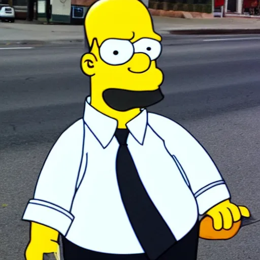 Prompt: i saw this guy the other day he looked exactly like Homer Simpson.