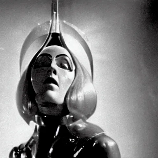 Prompt: Brigitte Helm as Maria in the film Metropolis by Fritz Lang reimagined by Industrial Light and Magic