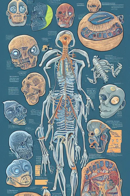 Image similar to anatomy of aliens book page