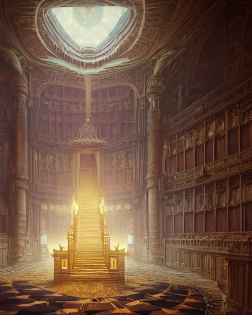 Prompt: highly detailed surreal vfx portrait of a sacred grand library filled with wisdom of the ages and vast knowledge, stephen bliss, unreal engine, greg rutkowski, loish, rhads, beeple, makoto shinkai and lois van baarle, ilya kuvshinov, rossdraws, tom bagshaw, alphonse mucha, global illumination, detailed and intricate environment