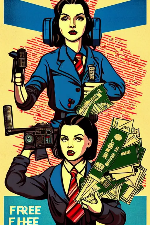 Image similar to free the school for the poor, propaganda poster.!!! pop art, pixel, bioshock, gta chinatown, artgerm, richard hamilton, mimmo rottela