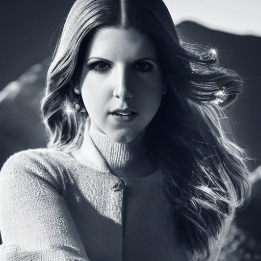 Prompt: hyper detailed, ultra sharp focus photo of anna kendrick on the moon, atmospheric lighting, 8 k, dslr, 8 5 mm f / 1. 8 by sam shaw